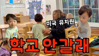 미국 브이로그 🇺🇸 2달 만에 학교 가려니까, 등원거부가 시작됐다 ‼️미국 유치원 멘붕 미국 일상