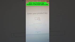 Enter Your Product Key 🗝️ Problem In Microsoft Office 2016, 2019, 2021 #microsoft #msoffice