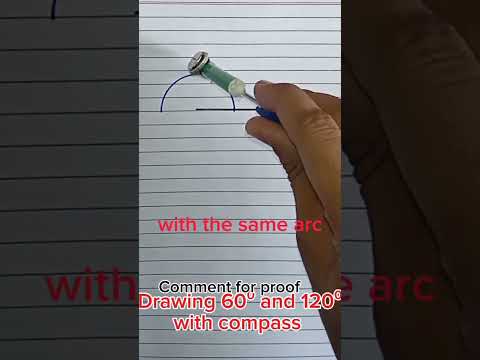 construction of 60⁰and 120⁰ angles using compass #construction