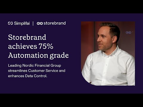 Storebrand achieves 75% Automation grade with Simplifai