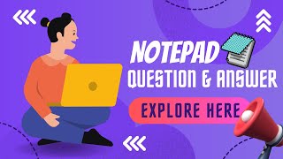 Notepad Question & Answer mcq #computerbasics #notepad #computereducational #education #computer