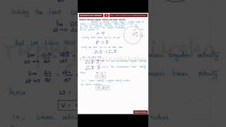 RELATION BETWEEN ANGULAR VELOCITY AND LINEAR VELOCITY #rkphysicsshiksha#NEET#IITJEE#angularvelocity