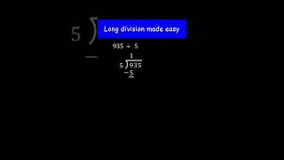 How to do Long Division  step by step |  Pre algebra #shorts