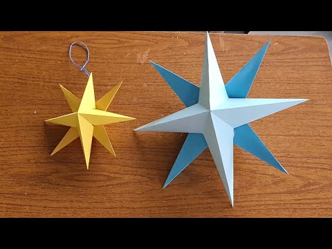 How to make a 3D star 🌟 #beginners #christmascrafts #christmasdecorationideas