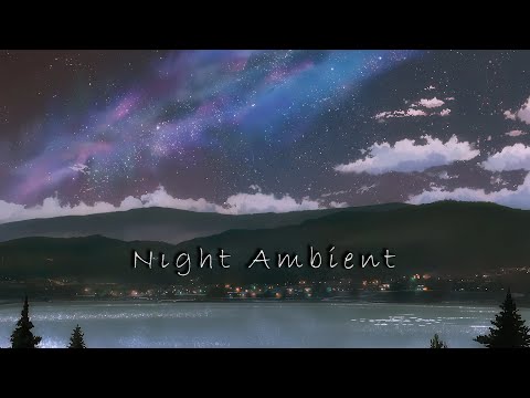 aesthetic night anime ambient with soothing piano