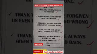 CLIENTS APPRECIATION MESSAGE. HOW TO APPRECIATE YOUR CLIENTS IN AMAZING WAY.