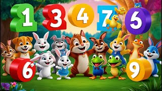 Fun with Numbers | Counting Song with Cute Animals #funwithnumbers  #countingsongs  #kidsmusic