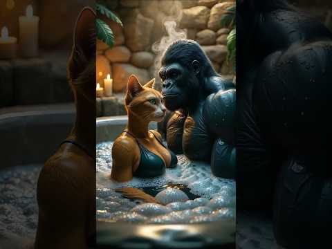 Mrs. Whiskers Cheats On Her Husband WithA Gorilla!!!#cat#ai#pregnant#boyfriend#funny#sad#viral