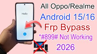 All Oppo/Realme Frp Bypass Android 15 / Realme 12 Pro Frp Bypass Android 15 / Live Video New Update|
