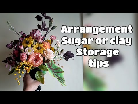 SUGAR FLOWER ARRANGEMENT, FLOWER ARRANGEMENT, GUMPASTE DRYING AND STORAGE, Vlog 40 Marckevinstyle