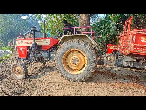 Tractor Trolley Unload Video | Swaraj 744 Fe Tractor | Tractor Stuck Videos | Tractor Q