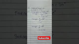how to find angles in given ratio #shorts #ytshorts #viral #basicmaths #basicmathtrick #best