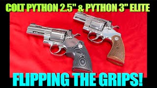 Colt Python 2.5" & Colt Python 3" Elite...Flipping The Grips!