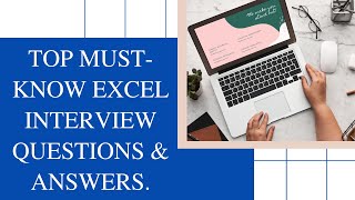 Top Must-Know Excel Interview Questions & Answers for 2023 Success! #excel