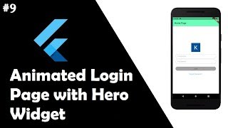 #9 Animated Login Page UI with Hero Widget | Flutter Tutorial for Beginners