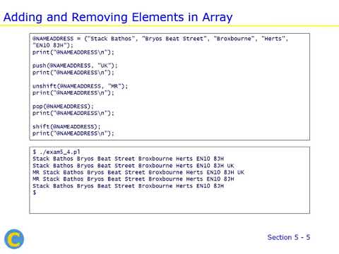 Perl Programming - Section 5