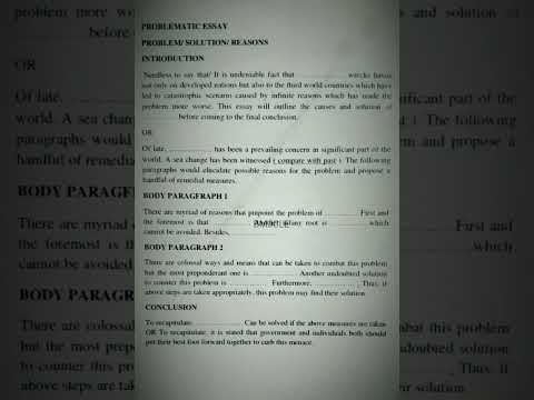 PROBLEMATIC ESSAY TEMPLATE. IELTS Writing task-2 essay template. problems/solutions/ reasons.