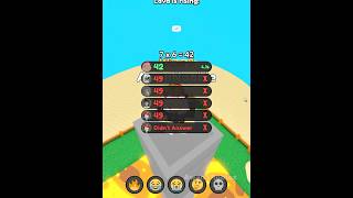 999 IQ in math game  #roblox #MathTowerRace