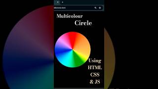 Create a Colorful Circle with Just HTML & CSS #html #css #shorts #colorful