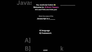 JavaScript Brain Teaser #1 #jsquiz #javascriptshorts