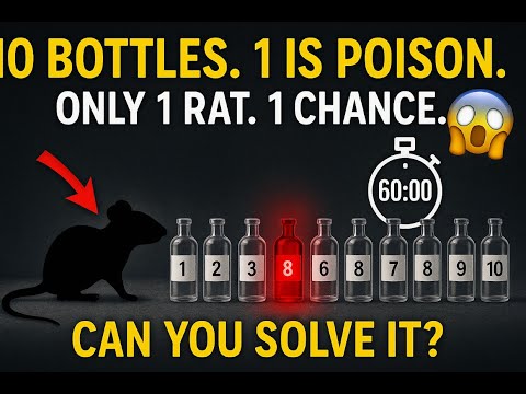 Google Interview Question Puzzle: Find the Poisoned Bottle with 1 Rat! 🧪🐭 | Mind-Bending Logic