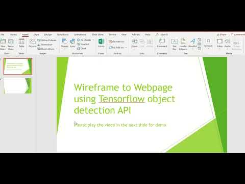 WireframeToWebpage using Tensorflow Object detection API