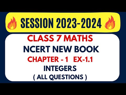 Class 7 Maths chapter 1 Integers Ex- 1.1 | All questions | New Ncert Book | CBSE | #class7maths