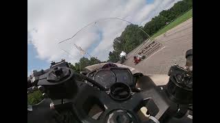 VIR South with Precision. Coaching Tyler on the ninja. markmorrowracing.com