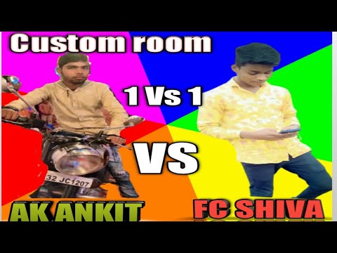 AK ANKIT VS FC SHIVA FREE FIRE 1 Vs 1 custom room game play video in ff custom chalaj in ff
