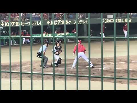 ［4K］23.7.28 7回表 阪神岩田将貴 広島中村貴浩から空振り三振を奪う