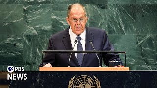 WATCH: Any aggression against Russia will meet a 'decisive response,' foreign minister tells U.N.