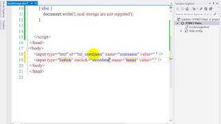 localstorage and session storage in HTML5