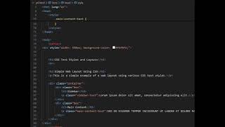 Web page of Css text style and layout(practicum 4) [URK25CS6020]
