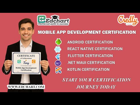 Globally Recognized with Edchart's Mobile App Development Certification #mobileappdevelopment