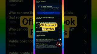 How to enable Off Facebook Previews on Facebook? #shortsfeed #trending #ytshorts