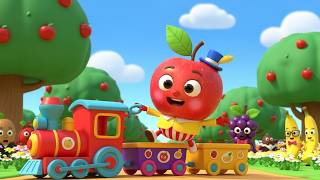 Counting Fruits Train Song | kids nursery rhymes | Baby Song, Learn Numbers with Fruits 🚂🍎🍌🎵