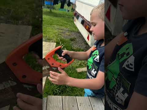 How to make a Gutterboard! EASY DIY at home with the kids. #DIY #kidsdiy #farmingkids #kidslearning