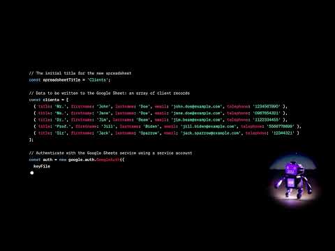 Google Sheets API: Create and Write Records Tutorial