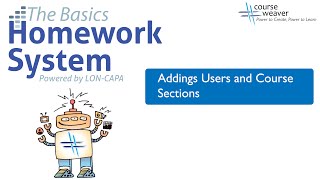 The Basics #9: Adding Users and Course Sections