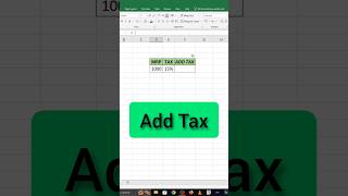 Calculate Tax in Excel #shorts #ytshorts #exceltech #excellearning