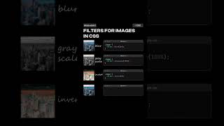 CSS Filter Property Tutorial #shorts