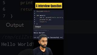 C Interview Question #1 #cprogramming #cinterviewquestions #cprogramming #technicalinterview #c