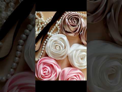 DIY Fabric Rose 🌹/ Simple Rose Flower to upgrade you designs @Sewbybebel #roseflower #rosedesign