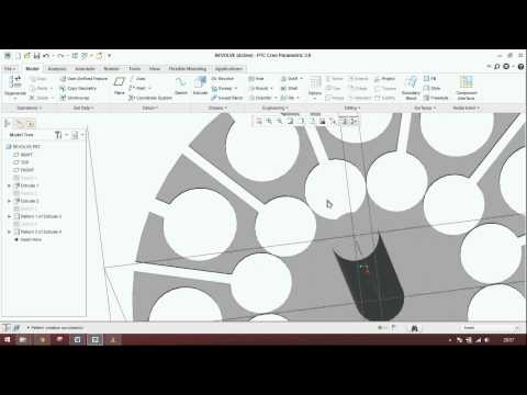 pattern feature in creo parametric (2.0/3.0/5.0)