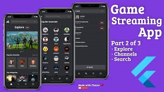 Flutter App UI - Game Streaming - Part 2 - Speed Code Tutorial