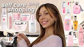 let's go self care shopping for ONLY pink products
