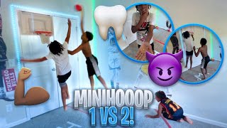 teeth KNOCKED OUT in mini hoop 1v2 🫣