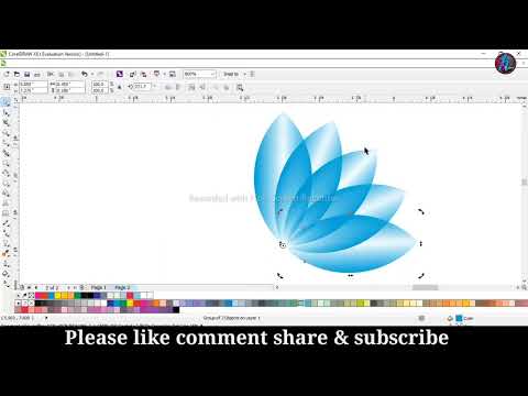 lotas 3d flower design in CorelDraw || CorelDraw bengla || graphics design