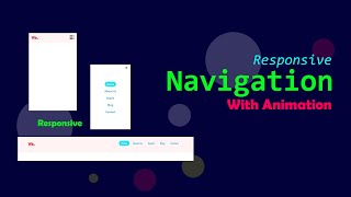 Responsive Navigation bar with animation |✅ HTML CSS