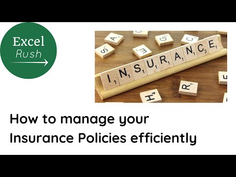 How to create an Insurance tracker and manage Insurance policies efficiently using Excel